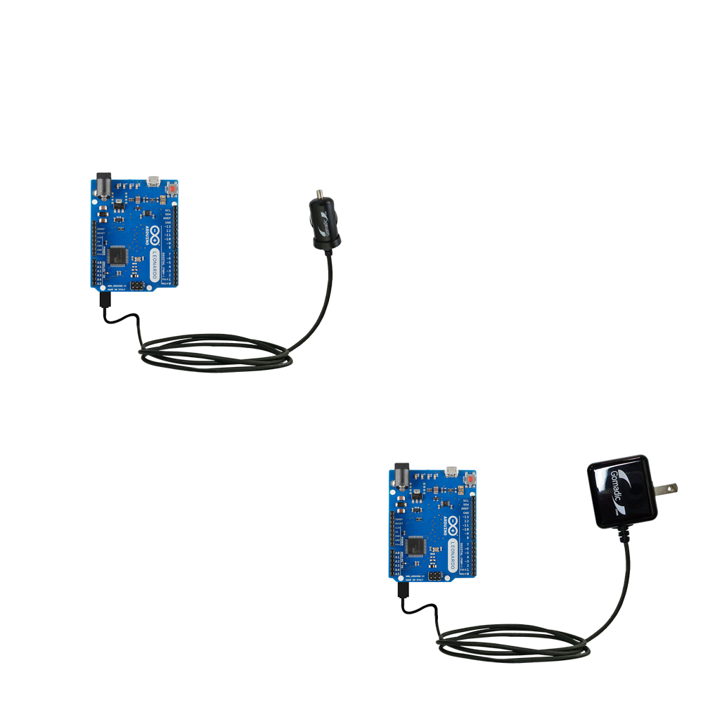 Car & Home Charger Kit compatible with the Arduino Leonardo