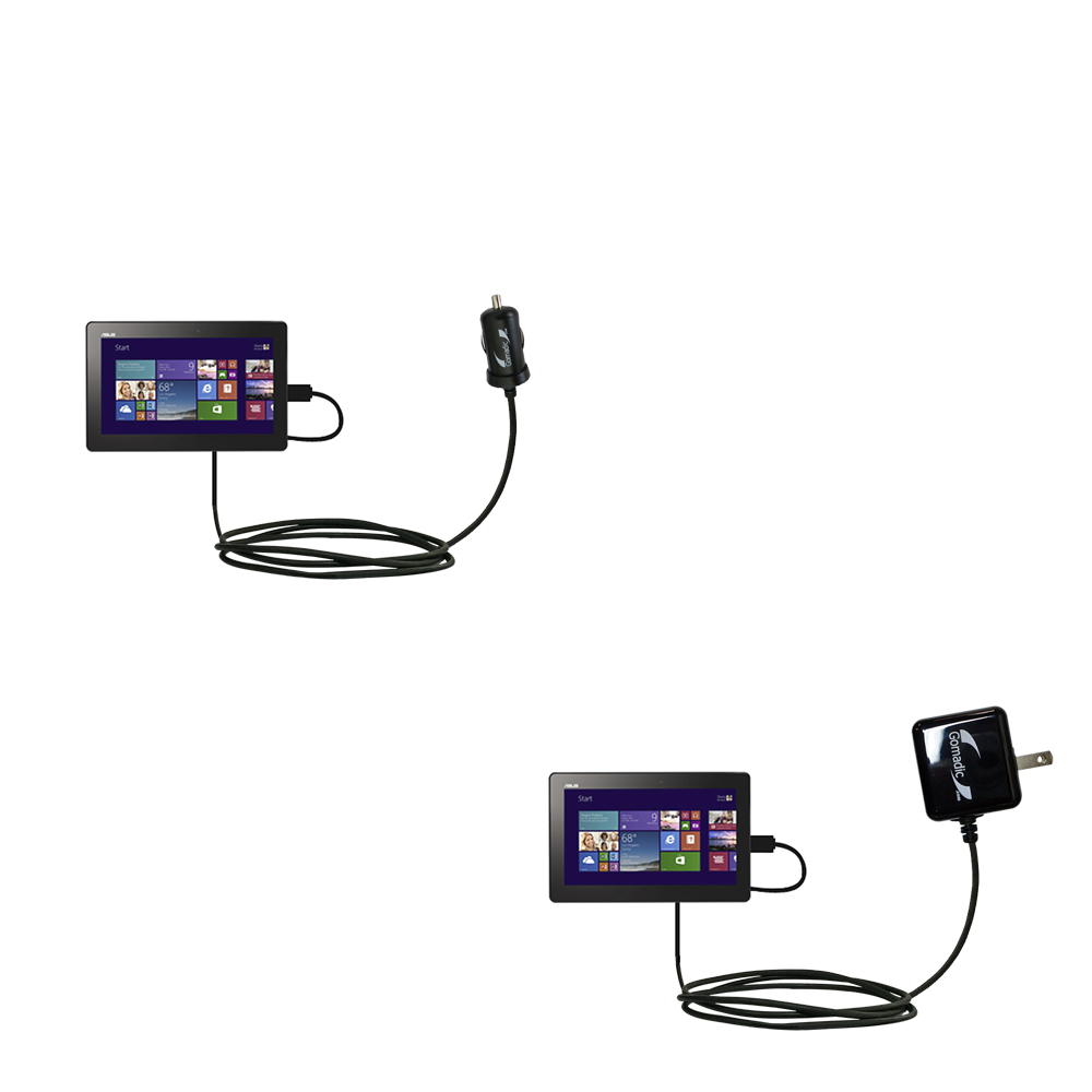 Car & Home Charger Kit compatible with the Asus Transformer T100 T100TA-H1-GR T100TA-C1-GR