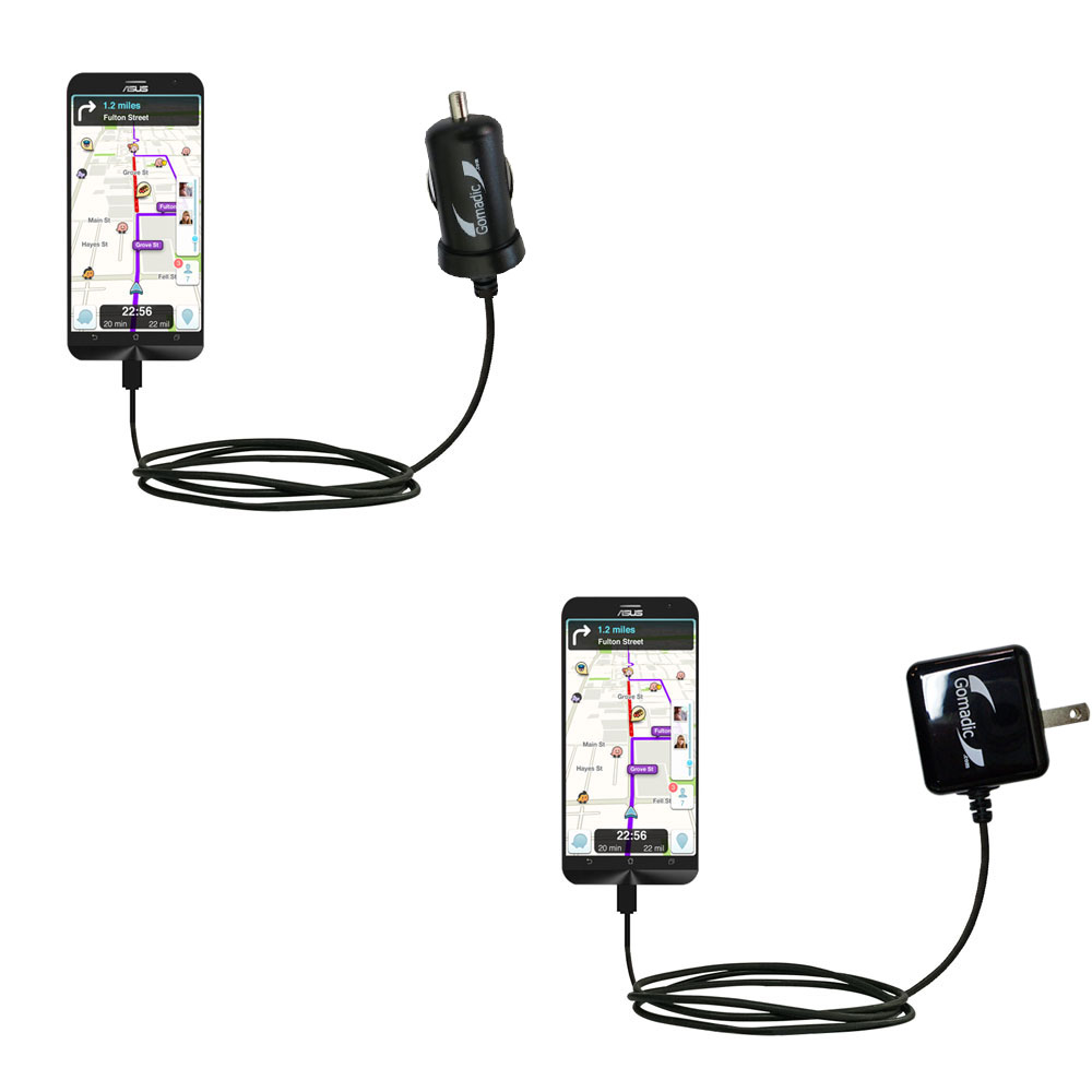 Car & Home Charger Kit compatible with the Asus ZenFone Zoom