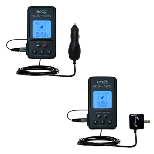 Car & Home Charger Kit compatible with the Audiovox ECCO Personal Navigation Device