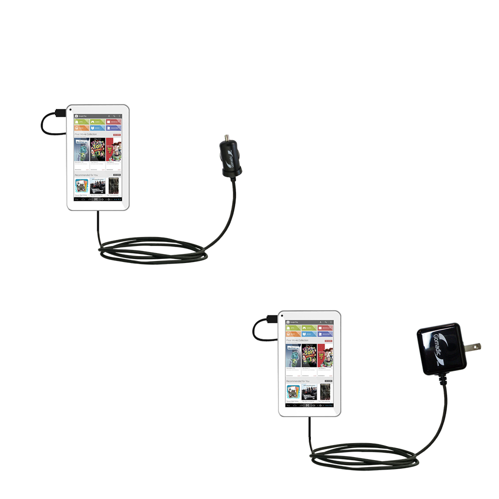 Car & Home Charger Kit compatible with the Azpen A720 / A721