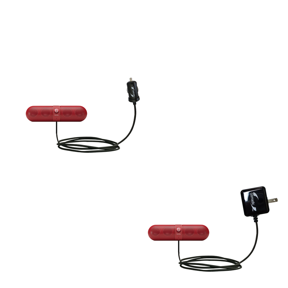 Car & Home Charger Kit compatible with the Beats By Dre Pill