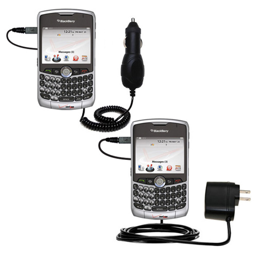 Car & Home Charger Kit compatible with the Blackberry 8300 8310 8320 8330
