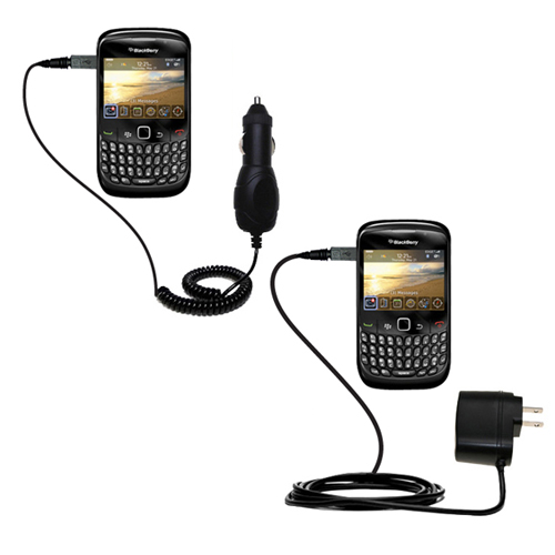 Car & Home Charger Kit compatible with the Blackberry Curve 8520