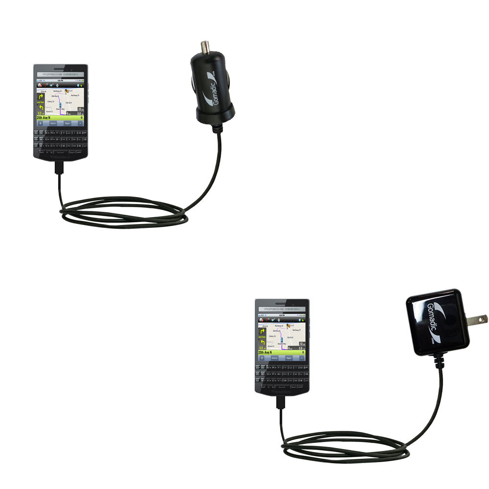 Car & Home Charger Kit compatible with the Blackberry Porche Design P9983