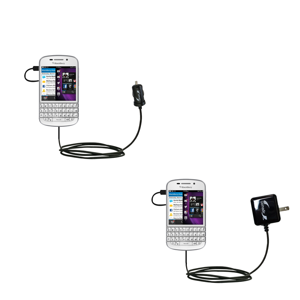 Car & Home Charger Kit compatible with the Blackberry Q10
