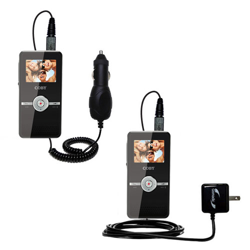 Car & Home Charger Kit compatible with the Coby CAM5000 SNAPP Camcorder