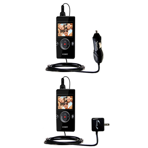 Car & Home Charger Kit compatible with the Coby CAM5002 SNAPP Camcorder