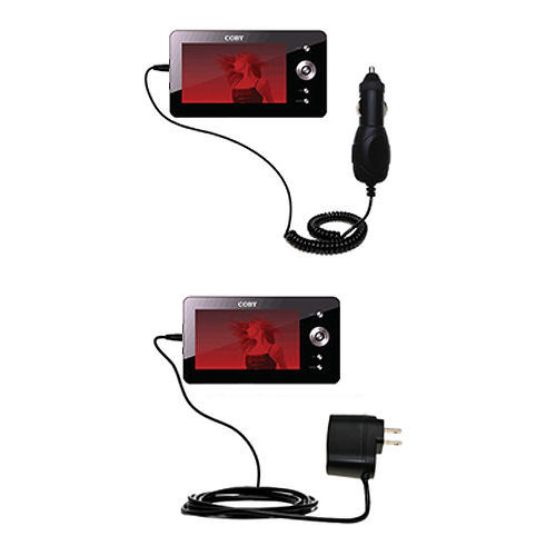 Car & Home Charger Kit compatible with the Coby PMP-4330 4320