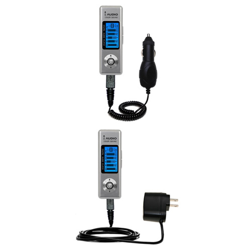 Car & Home Charger Kit compatible with the Cowon iAudio U2