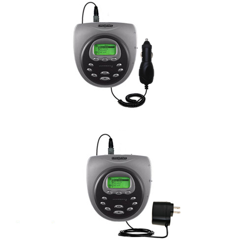Car & Home Charger Kit compatible with the Creative NOMAD Jukebox 2/3