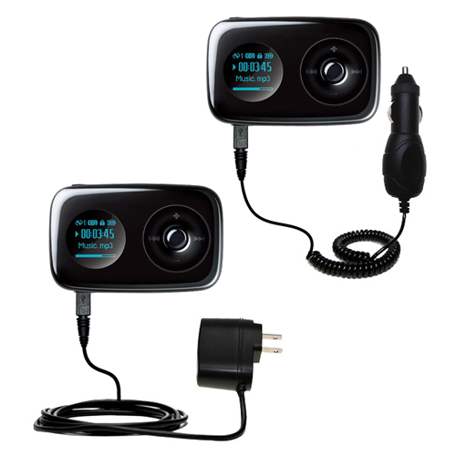 Car & Home Charger Kit compatible with the Creative Zen Stone Plus