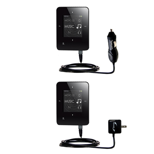 Car & Home Charger Kit compatible with the Creative ZEN Style M300