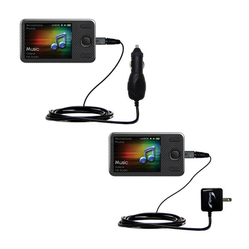 Car & Home Charger Kit compatible with the Creative Zen X-Fi Style