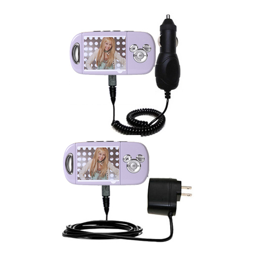 Car & Home Charger Kit compatible with the Disney Hannah Montana Mix Max Player DS19012
