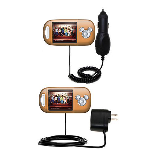 Car & Home Charger Kit compatible with the Disney High School Musical Mix Stick MP3 Player DS17019