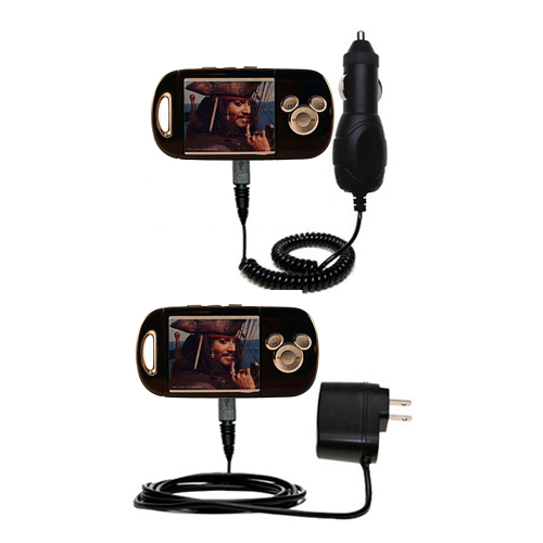 Car & Home Charger Kit compatible with the Disney Pirates of the Caribbean Mix Max Player DS19013