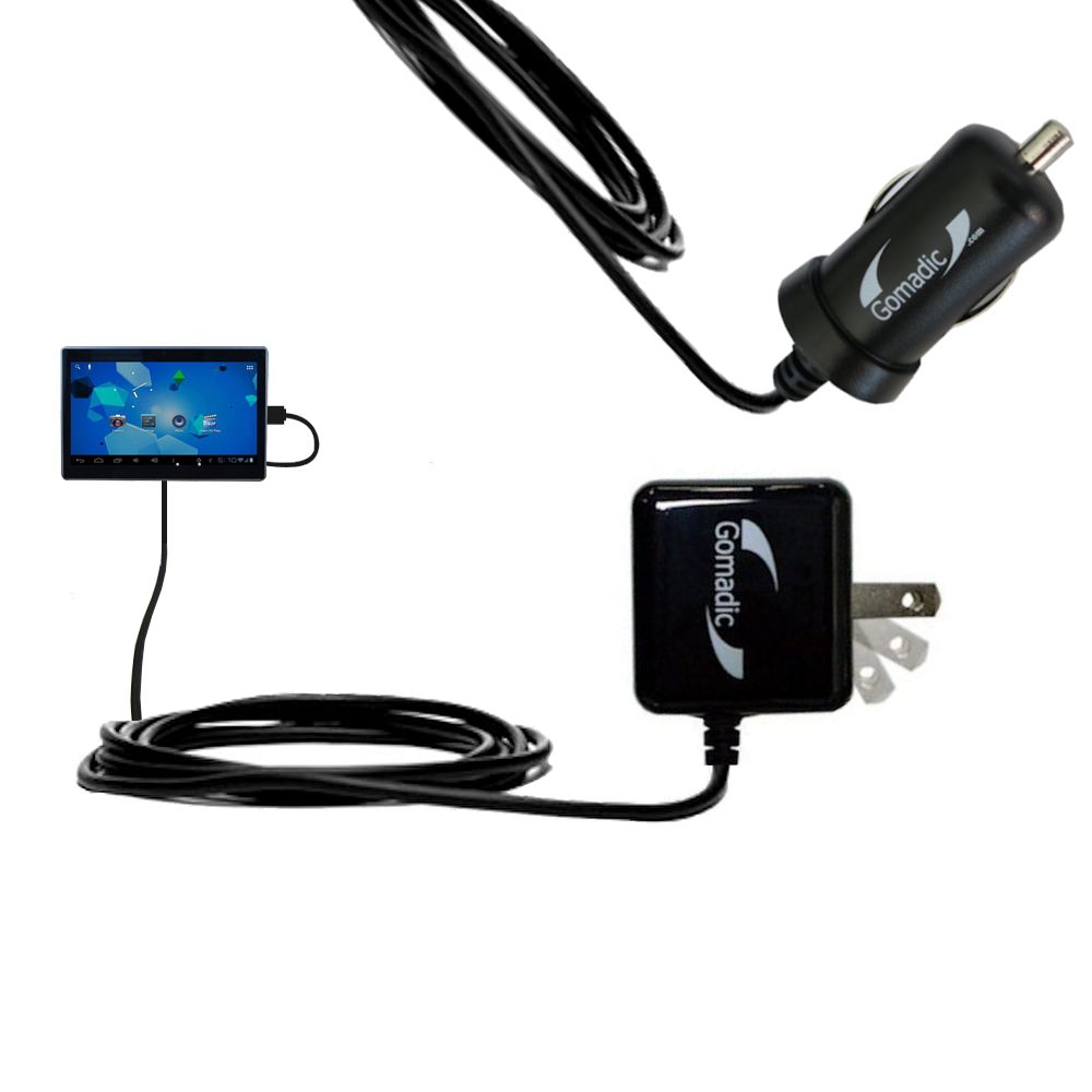 Car & Home Charger Kit compatible with the Double Power DOPO Tablet TD-1010