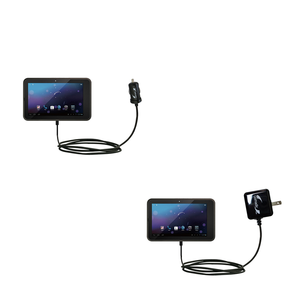 Car & Home Charger Kit compatible with the Double Power M975 9 inch tablet