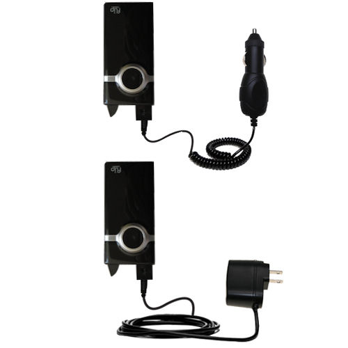 Car & Home Charger Kit compatible with the Pure Digital Flip Video Mino