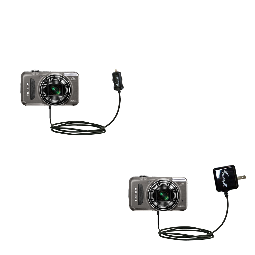 Car & Home Charger Kit compatible with the Fujifilm Finepix T300 T305