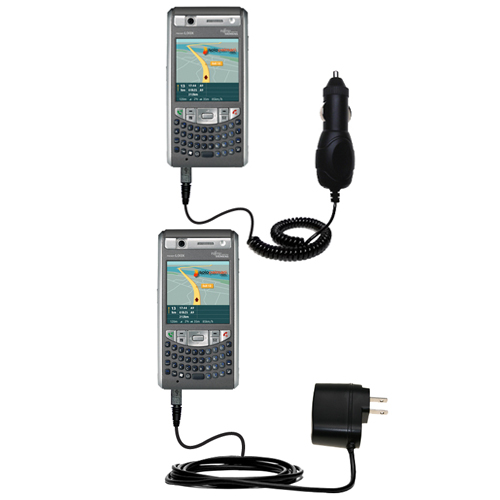 Car & Home Charger Kit compatible with the Fujitsu Pocket Loox T830 T810