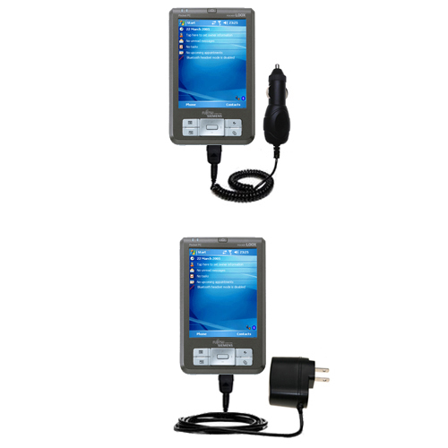 Car & Home Charger Kit compatible with the Fujitsu Loox 400