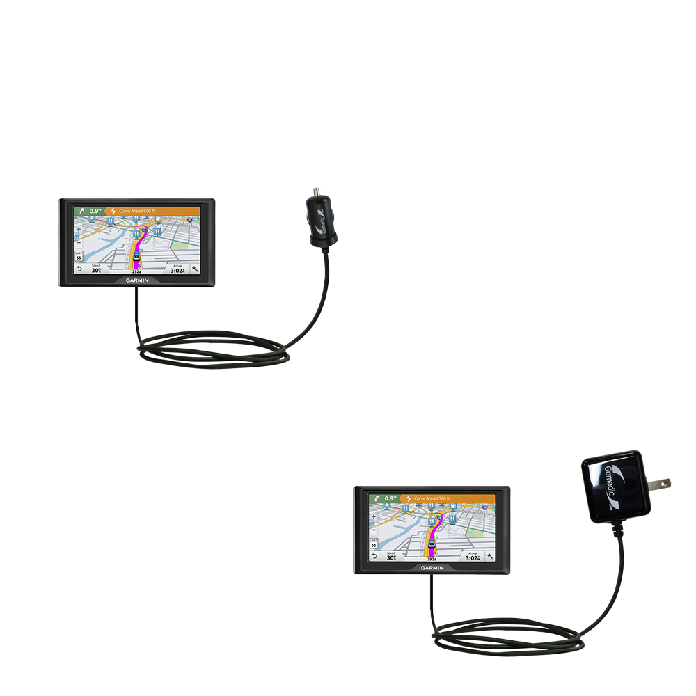 Car & Home Charger Kit compatible with the Garmin Drive 60LMT / 60LM