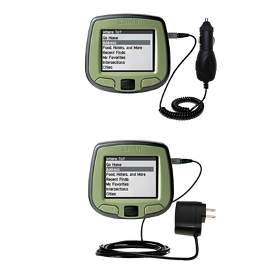 Car & Home Charger Kit compatible with the Garmin StreetPilot i2 i3 i5