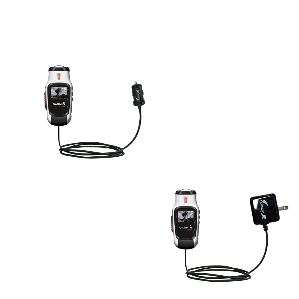 Car & Home Charger Kit compatible with the Garmin VIRB / VIRB Elite