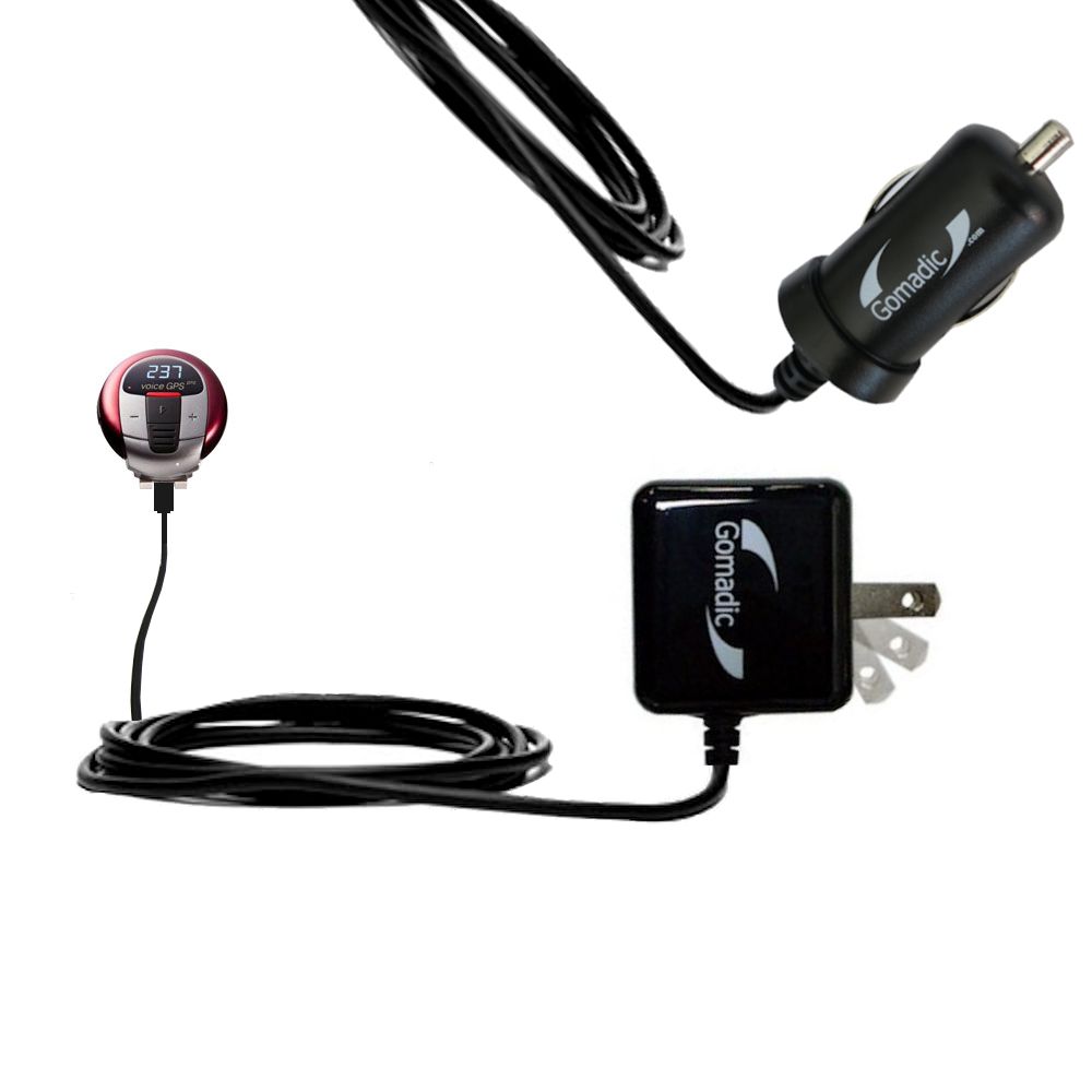 Car & Home Charger Kit compatible with the GoCaddyGo Voice GPS Pro