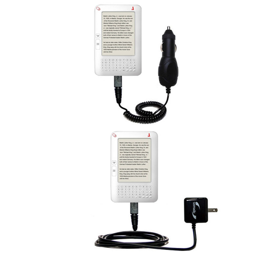 Car & Home Charger Kit compatible with the Hanvon WISEreader N520