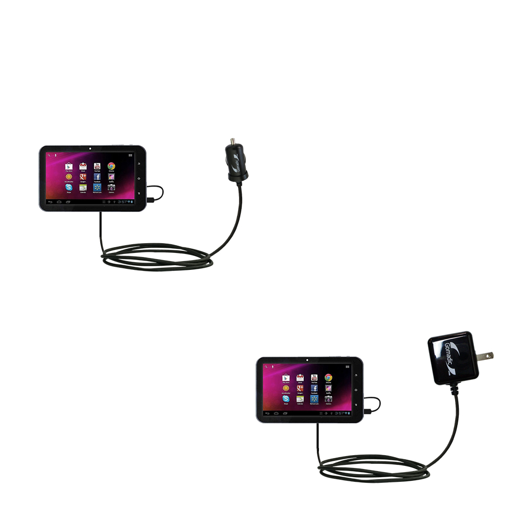 Car & Home Charger Kit compatible with the HKC 7 Tablet LC07740