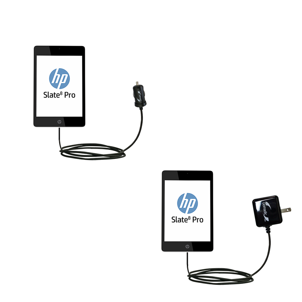 Car & Home Charger Kit compatible with the HP Slate 8 Pro