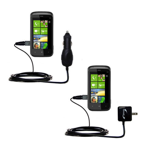 Car & Home Charger Kit compatible with the HTC 7 Mozart