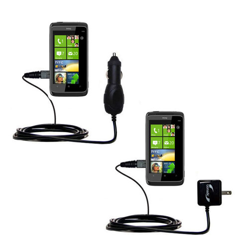 Car & Home Charger Kit compatible with the HTC 7 Trophy