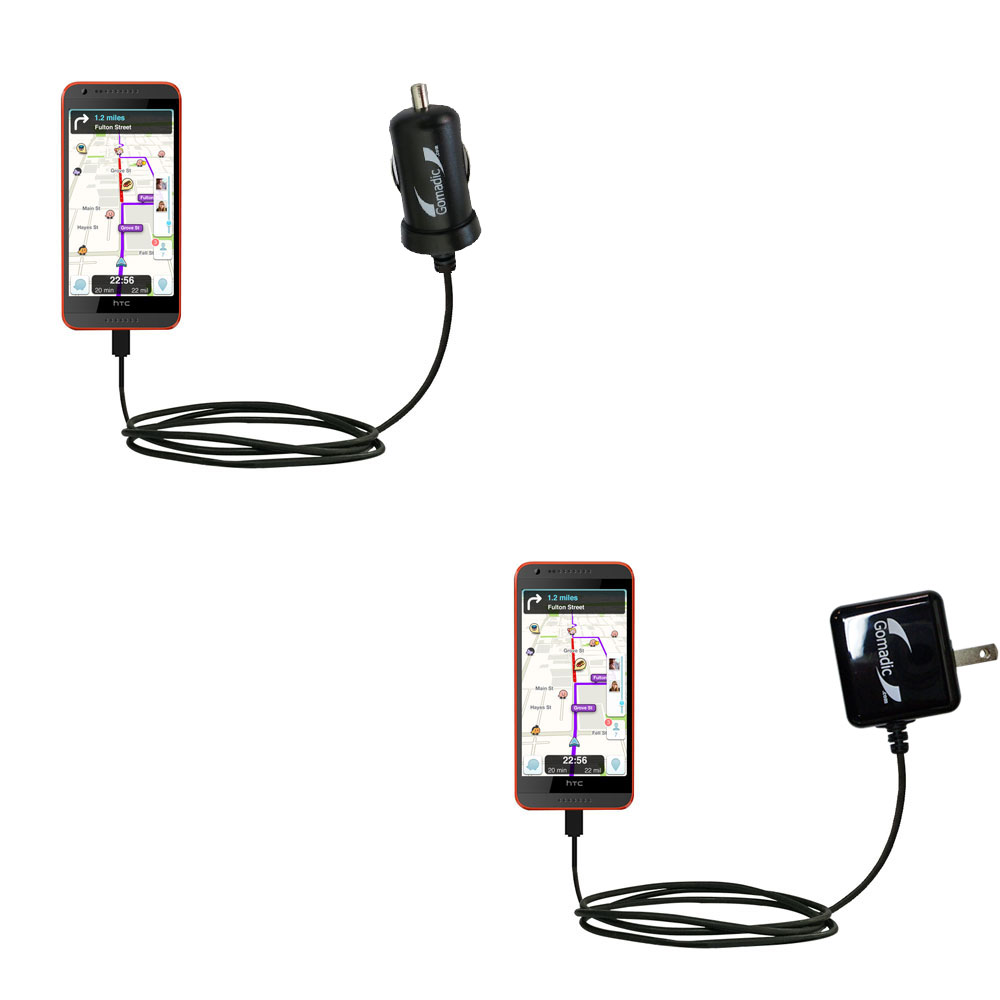 Car & Home Charger Kit compatible with the HTC Desire 620