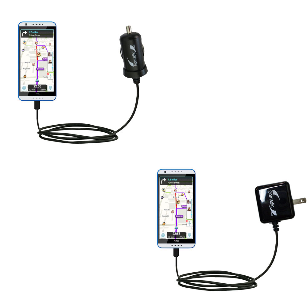 Car & Home Charger Kit compatible with the HTC Desire 820