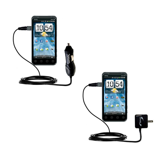Car & Home Charger Kit compatible with the HTC HTC EVO 3D