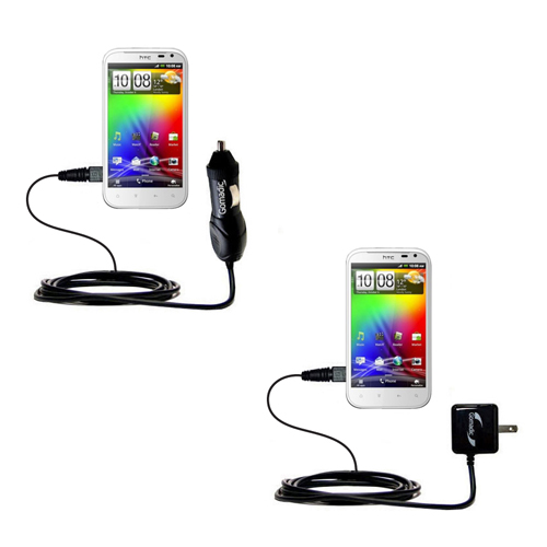 Car & Home Charger Kit compatible with the HTC Sensation XL