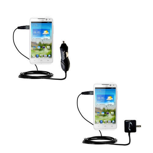 Car & Home Charger Kit compatible with the Huawei Ascend D quad XL