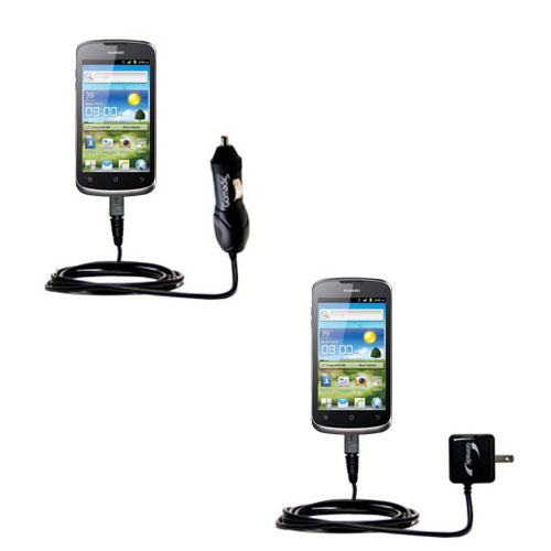 Car & Home Charger Kit compatible with the Huawei Ascend G300