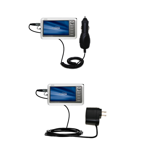 Car & Home Charger Kit compatible with the Cowon iAudio A2 Portable Media Player