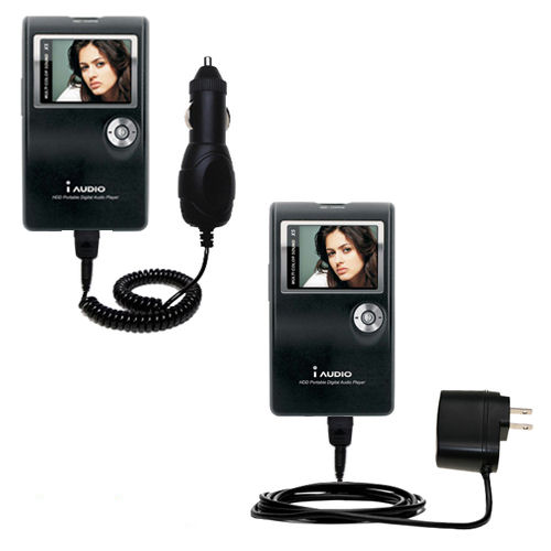 Car & Home Charger Kit compatible with the Cowon iAudio X5L