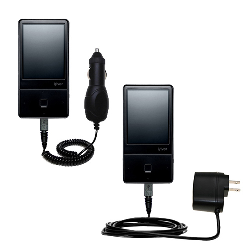 Car & Home Charger Kit compatible with the iRiver E100 4GB
