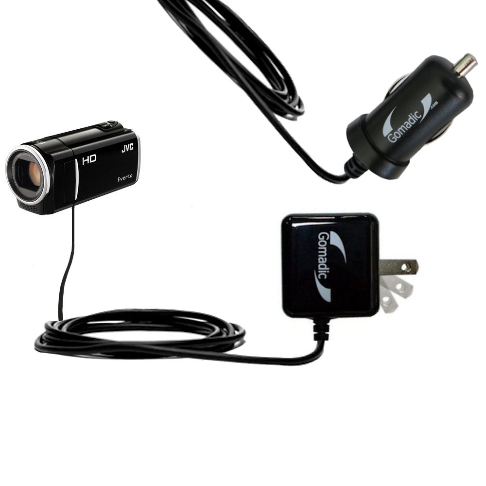 Car & Home Charger Kit compatible with the JVC Everio GZ-HM35