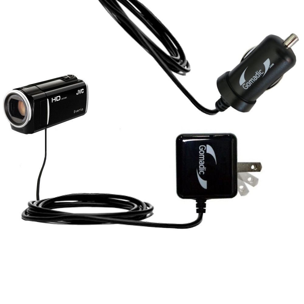 Car & Home Charger Kit compatible with the JVC Everio GZ-HM430 / HM435 / HM445 / HM446