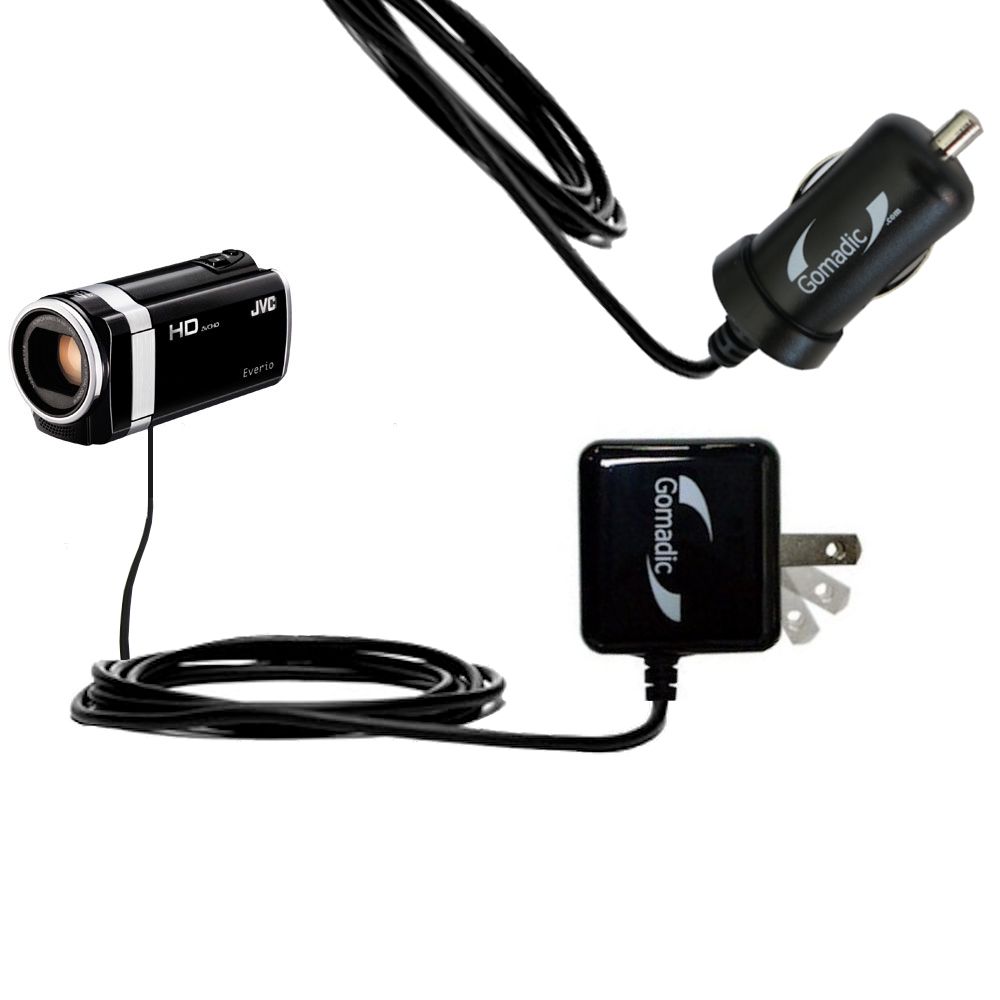 Car & Home Charger Kit compatible with the JVC Everio GZ-HM670 / HM690