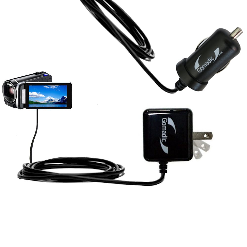 Car & Home Charger Kit compatible with the JVC Everio GZ-HM845 / HM860 / HM870