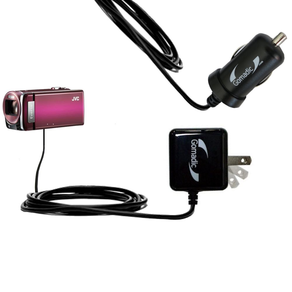 Car & Home Charger Kit compatible with the JVC Everio GZ-HM880 / HM890